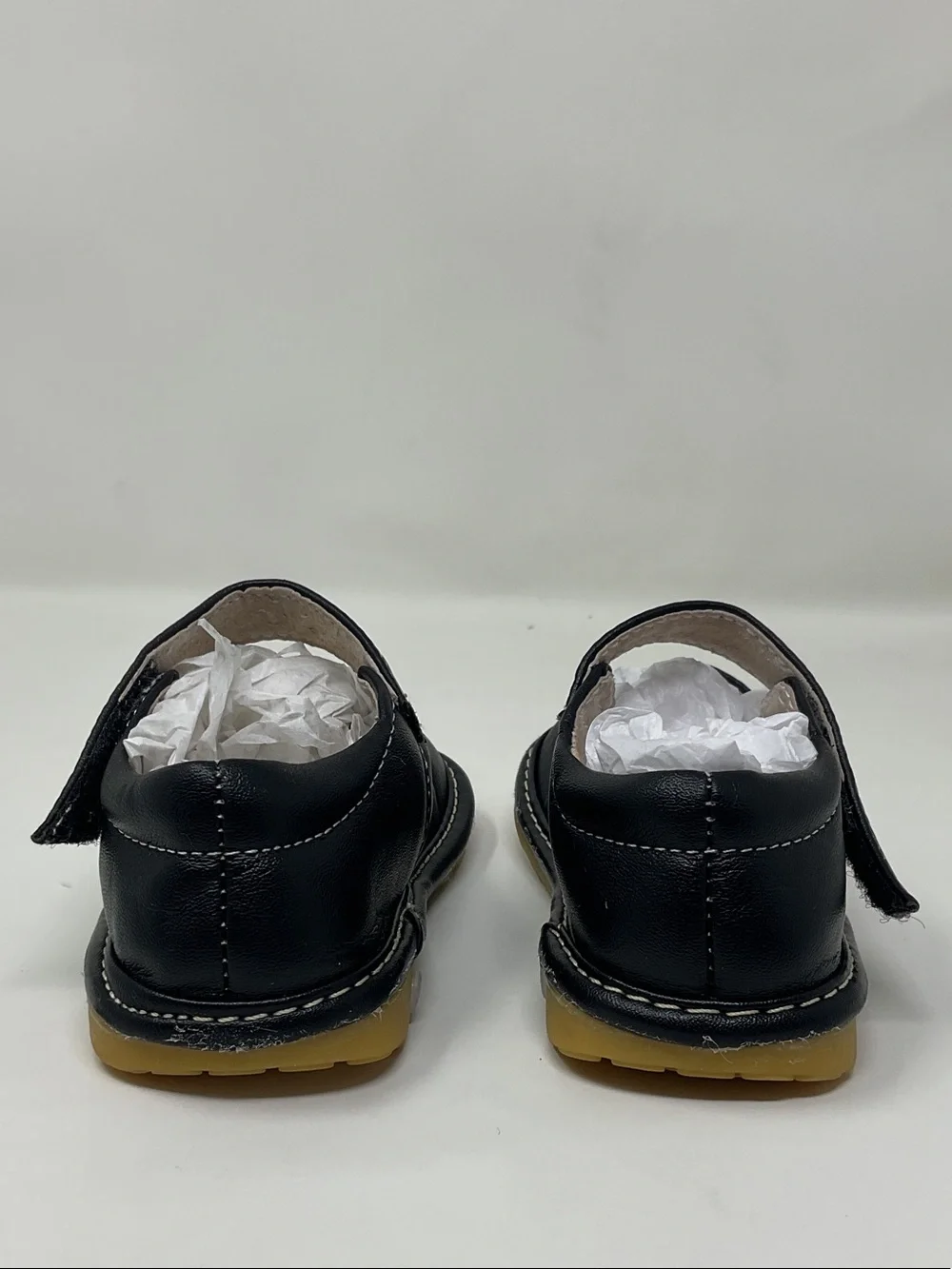 Black Leather Velcro Mary Jane Walker Shoes Baby Girl Toddler size 6 alligator 🐊